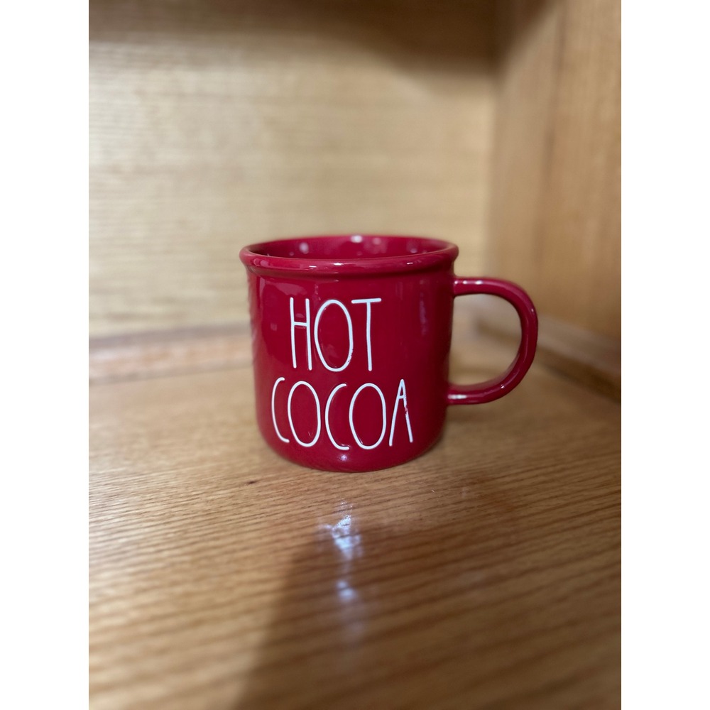 Rae Dunn Hot Cocoa Gingerbread Man Red Ceramic Mug Magenta Holiday Christmas